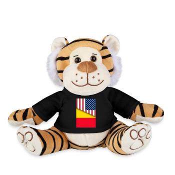USA Belgien Belgische Flagge Dual Citizen American - Plüschtiger - Schwarz - Vorne