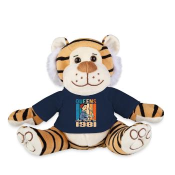 Queens Are Born In 1981 - Plush Tiger - french navy - Front