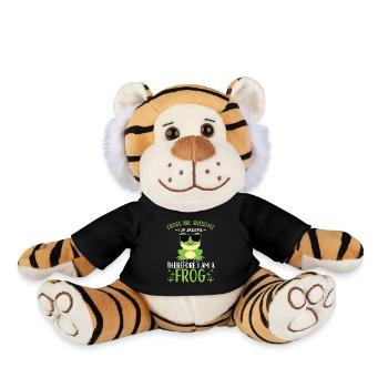 Frosch Liebhaber Kinder Frösche - Plüschtiger - Schwarz - Vorne