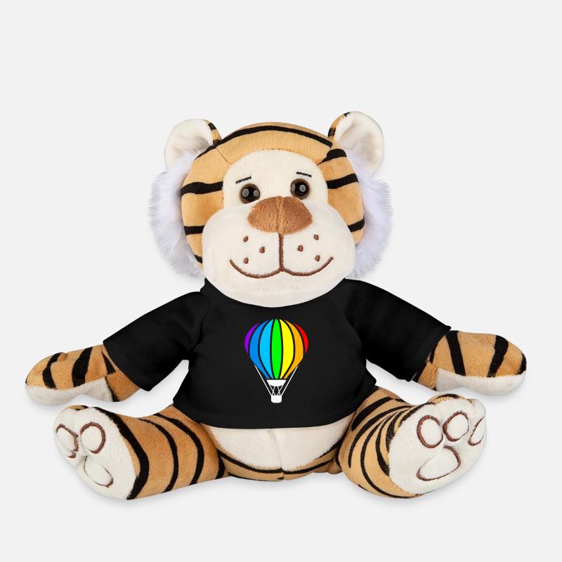 Montgolfière, pilotage d’une montgolfière - Peluche Tigre - noir