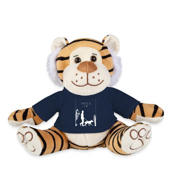 Dogs Chinese Hanzi Mâle Quadrupède Wauwau - Peluche Tigre - bleu marine - Devant