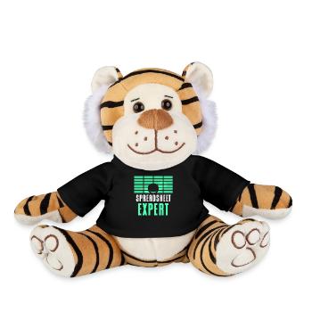 Spreadsheet Expert Accountant Table Work - Plush Tiger - black - Front