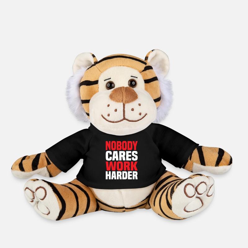 Nobody Cares Work Harder - Plüschtiger - Schwarz