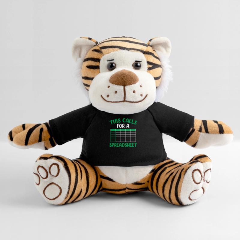 Cela nécessite un comptable de table de table de feuille de calcul Peluche Tigre