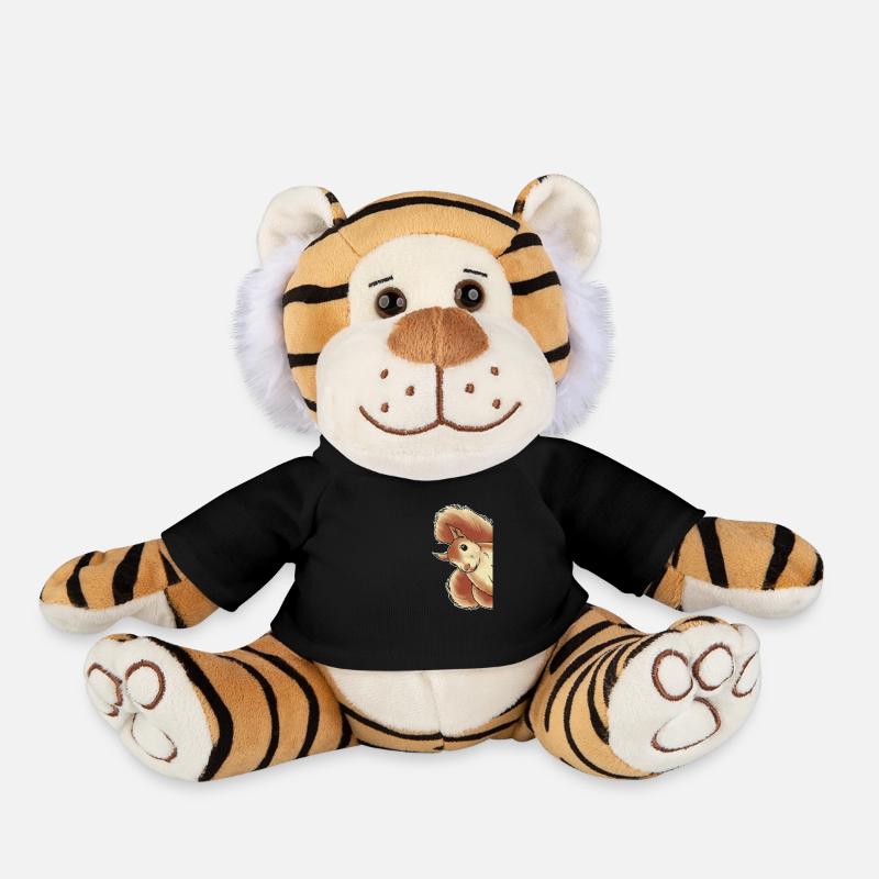 Drôle d’écureuil, écureuil, écureuil - Peluche Tigre - noir