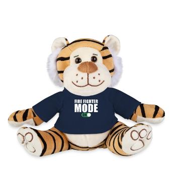 Firefighter Mode On - Plush Tiger - french navy - Front