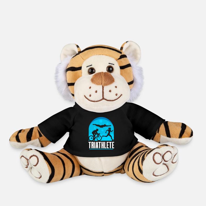 Triathlet Triathlons Triathlon Sport Triathletin - Plüschtiger - Schwarz
