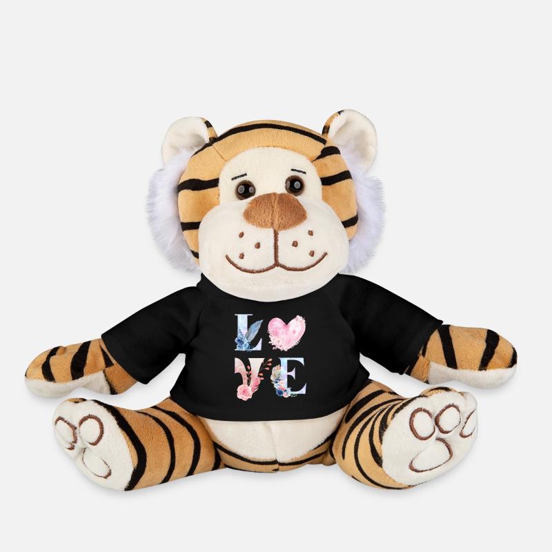 LOVE - Plush Tiger - black