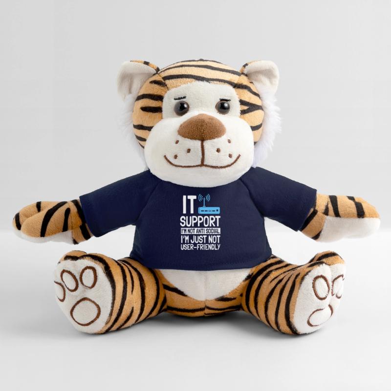 IT Support Computer Lovers Plush Tiger