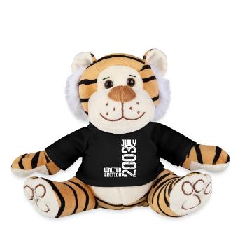 Cadeau Juillet 2003. Anniversaire juillet 2003. - Peluche Tigre - noir - Devant