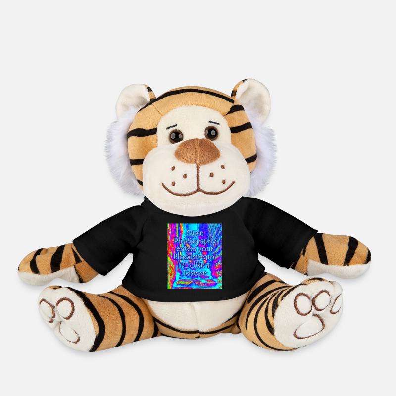 phtotography disease blue - Plush Tiger - black