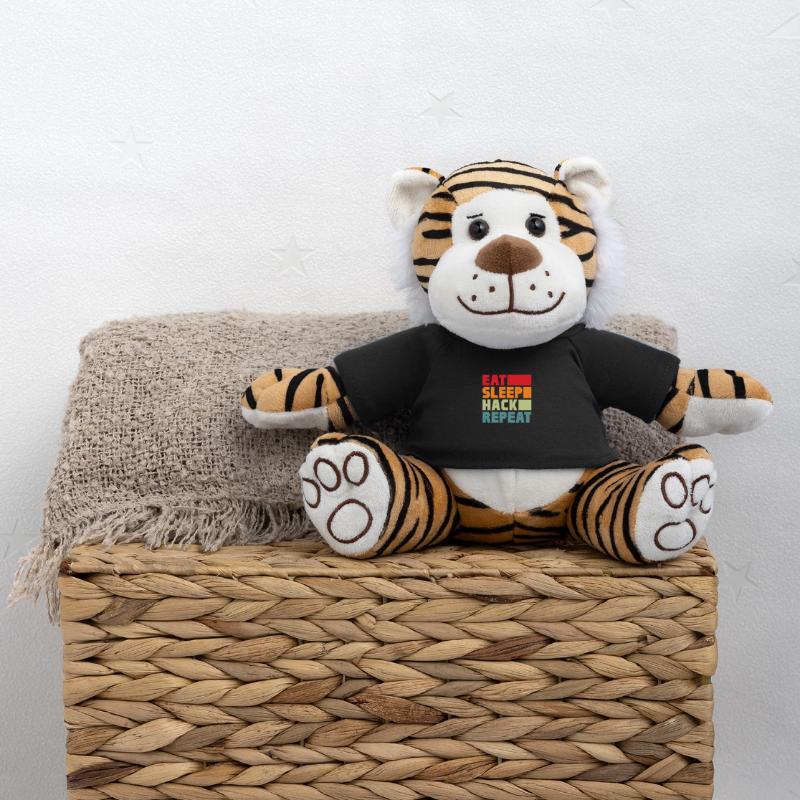 Hacker Coder Computer Hacking Cadeau Peluche Tigre