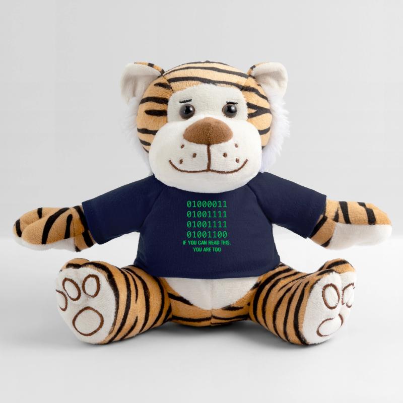 Computer Binary Code Developers Gift Plush Tiger
