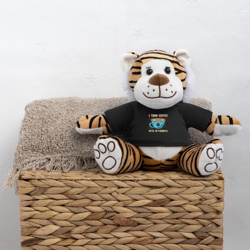 Network Engineer I Turn Coffee Into Programmer Plush Tiger