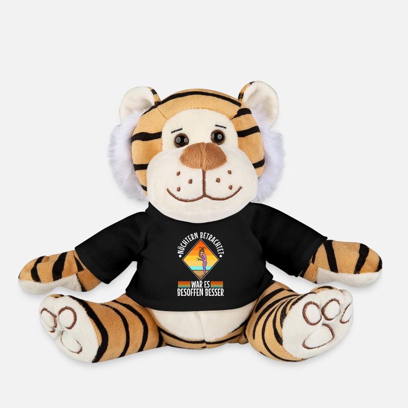 Soberly considered, it was better drunk - Plush Tiger - black