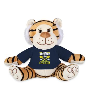 Did someone say karaoke? - Plush Tiger - french navy - Front