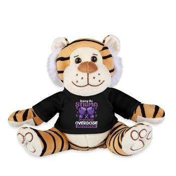 Mettre fin à la stigmatisation : promouvoir la sensibilisation aux surdoses - Peluche Tigre - noir - Devant