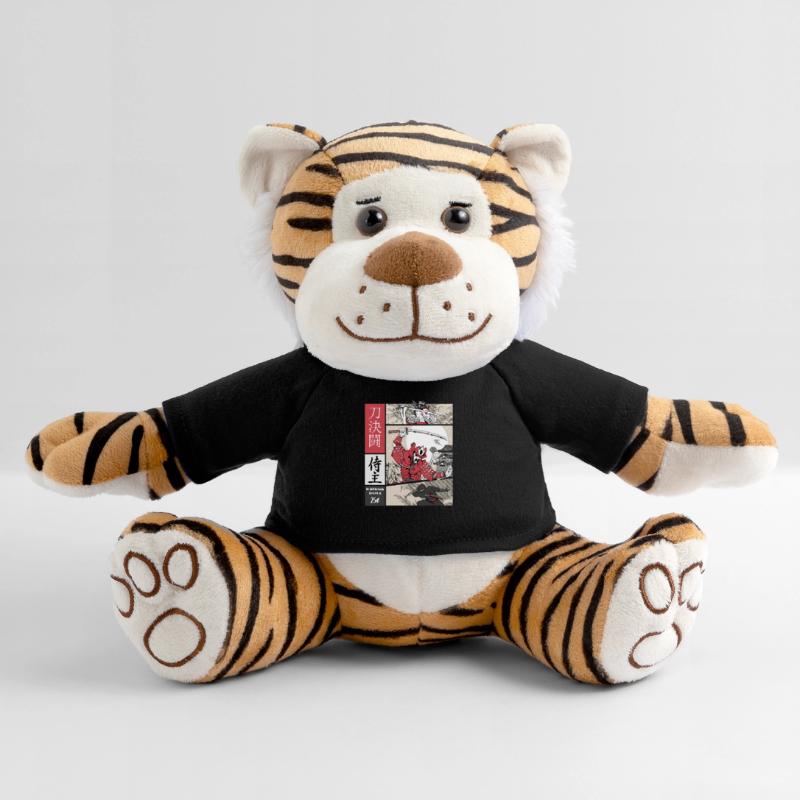 samouraï vs ninja Katana vs épée sur Comic Style Peluche Tigre