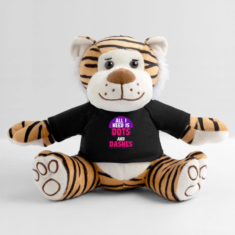 Morsecode Morse Code Points et tirets Peluche Tigre