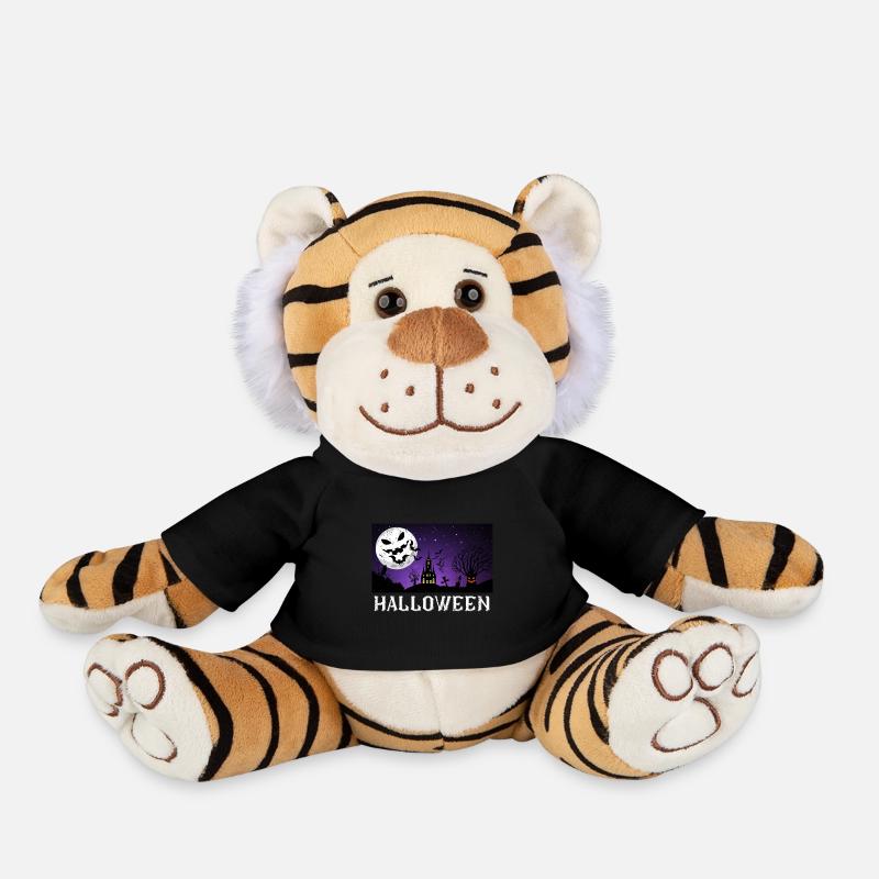 Halloween Haunted Manor - Plush Tiger - black