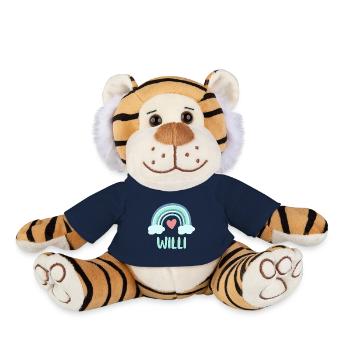 Willi Name Regenbogen Baby - Plüschtiger - French Navy - Vorne