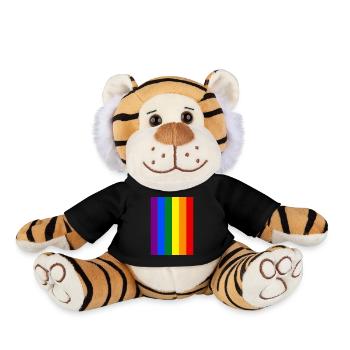 Rainbow flag - Plush Tiger - black - Front