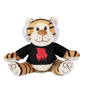 Know Your Rights Activism Justice Freedom - Plush Tiger - black - Front