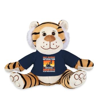 Heavy Equipment Operator Cause Architects Also - Plush Tiger - french navy - Front