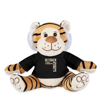 Oktober 2021 Vintage - Retro Geburtstagsgeschenk - Plüschtiger - Schwarz - Vorne