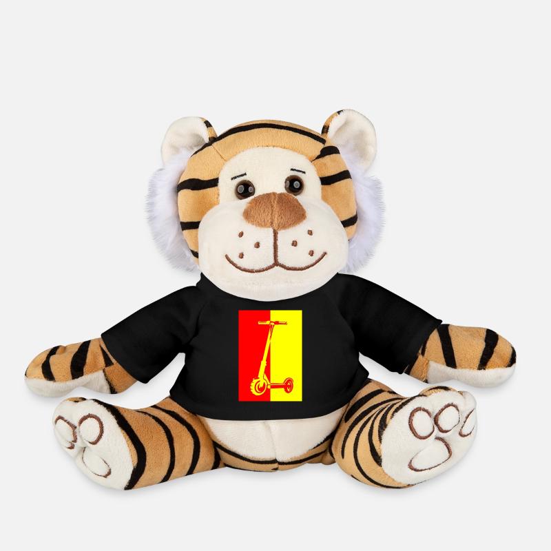 E-Scooter E-Roller Scooter - Peluche Tigre - noir