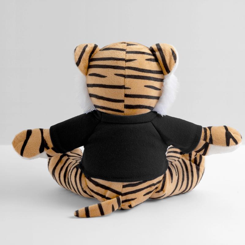 Abstract Summer Melon Pattern Variant 3 Plush Tiger