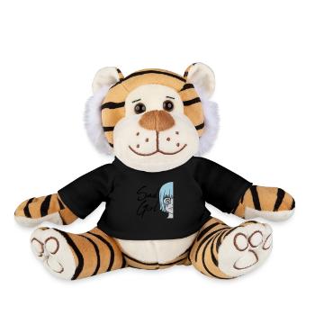 Visage de sad girl en pleurs - Peluche Tigre - noir - Devant