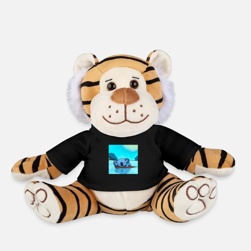 Koaler dans l’eau - Peluche Tigre - noir