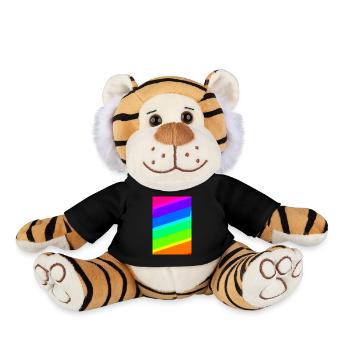 | de dégradé Couleurs arc-en-ciel | Modèle - Peluche Tigre - noir - Devant
