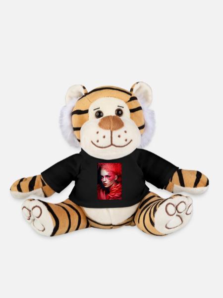 Lady Pink 1 - Plush Tiger - black