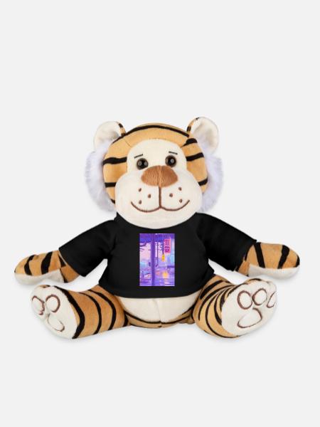 Tokyo Landscape - Plush Tiger - black