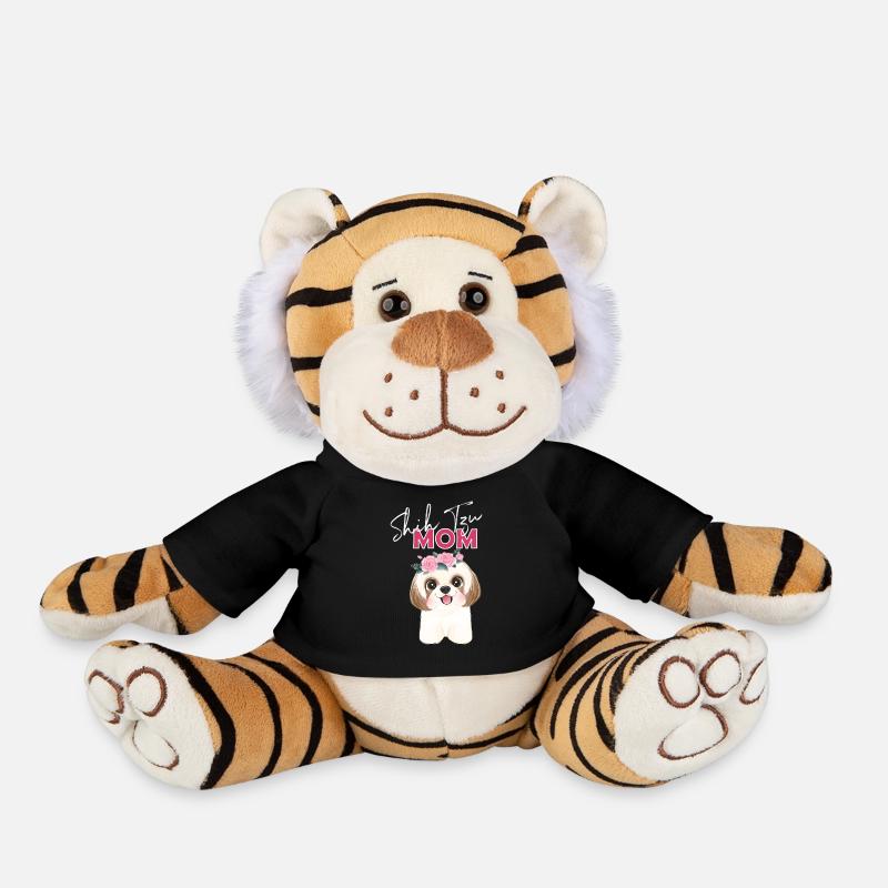 Shih Tzu - - Plush Tiger - black