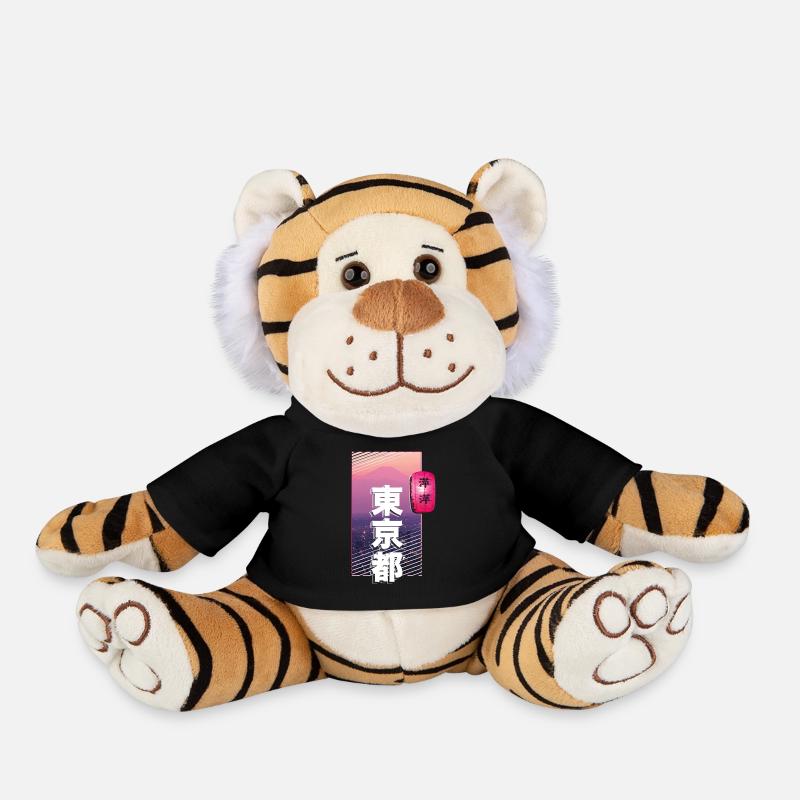 TOKYO, JAPAN - Plush Tiger - black