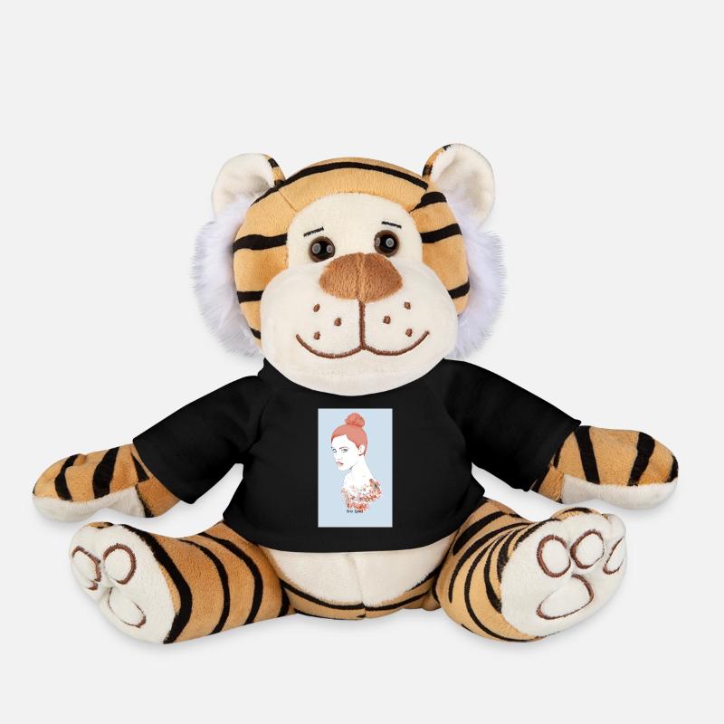 Express yourself boldly with our eye-catching - Plush Tiger - black