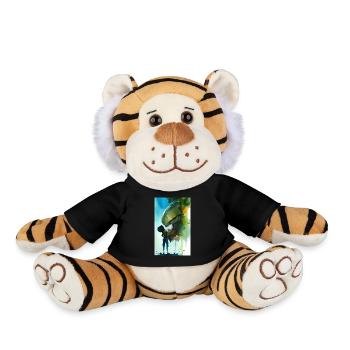 Alien | UFO | Spaceship | UAP | alien - Plush Tiger - black - Front