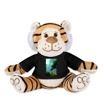 Extraterrestre | OVNI | Vaisseau spatial | PAU | étranger - Peluche Tigre - noir - Devant