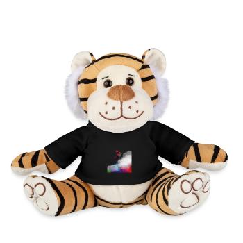 Art sportif de ski #ski #sport - Peluche Tigre - noir - Devant