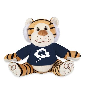 Caravan Cloud Speech Bubble Ventilateur de caravane de camping - Peluche Tigre - bleu marine - Devant