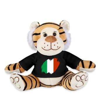Italie Drapeau Vintage Drapeau Italien Occasion Look - Peluche Tigre - noir - Devant