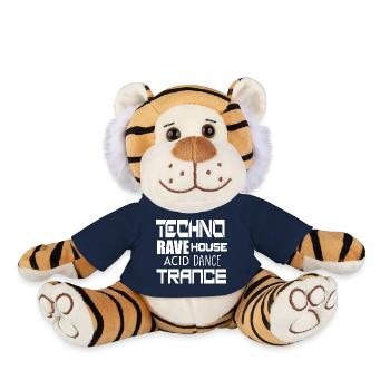 techno trance dance - Plush Tiger - french navy - Front