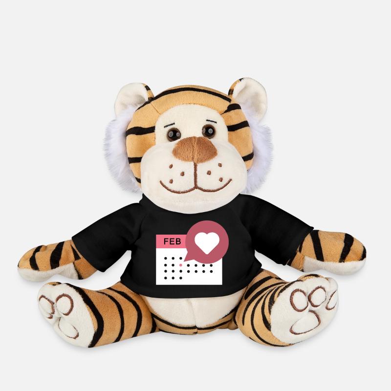 Heart Calendar - Plush Tiger - black