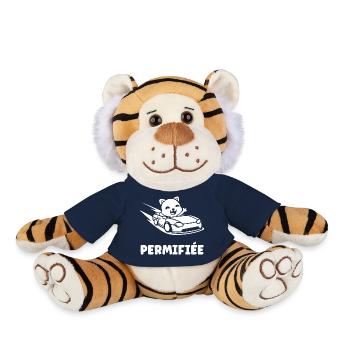 Driver's license humor - Plush Tiger - french navy - Front