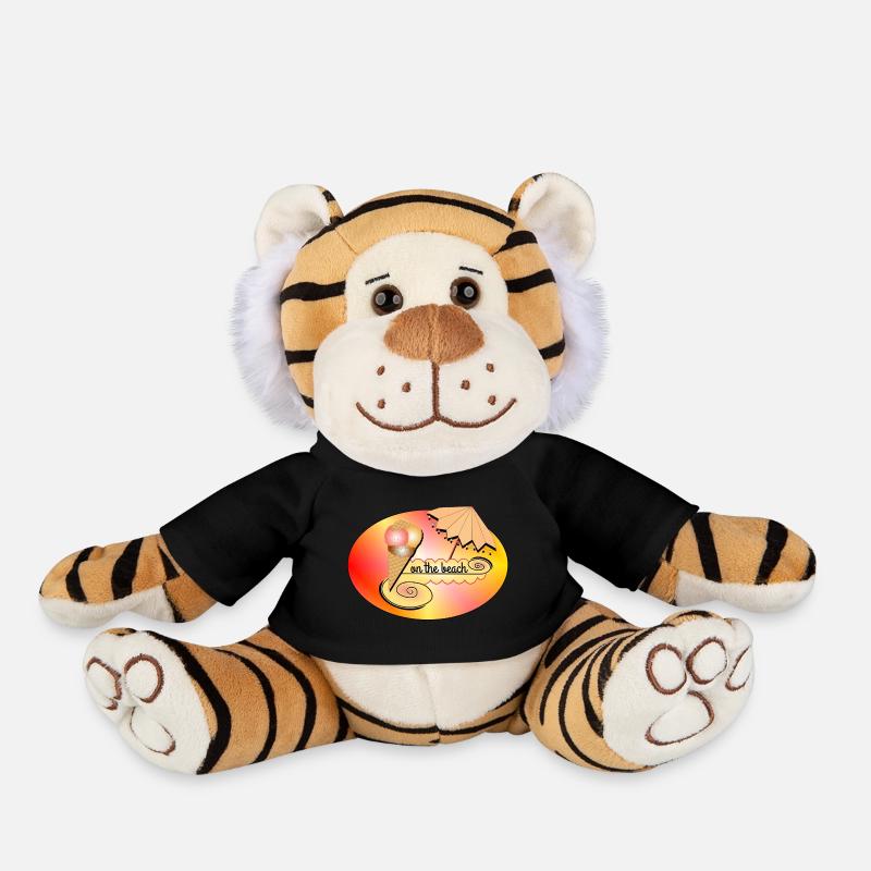 Ice on the beach - Plush Tiger - black