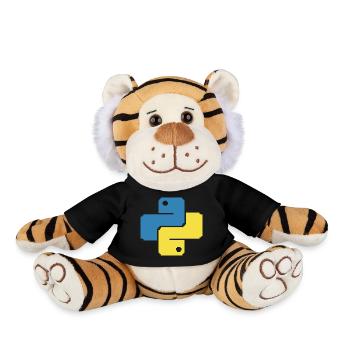 Python Pixelart - Plüschtiger - Schwarz - Vorne