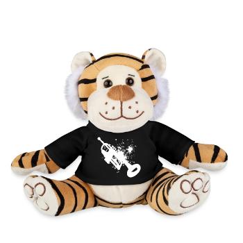 Trumpet Trumpets Player Trumpeter Trumpet Spit - Plush Tiger - black - Front